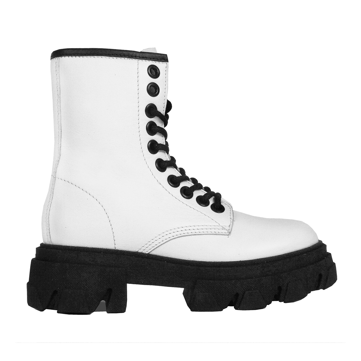 white combat shoes