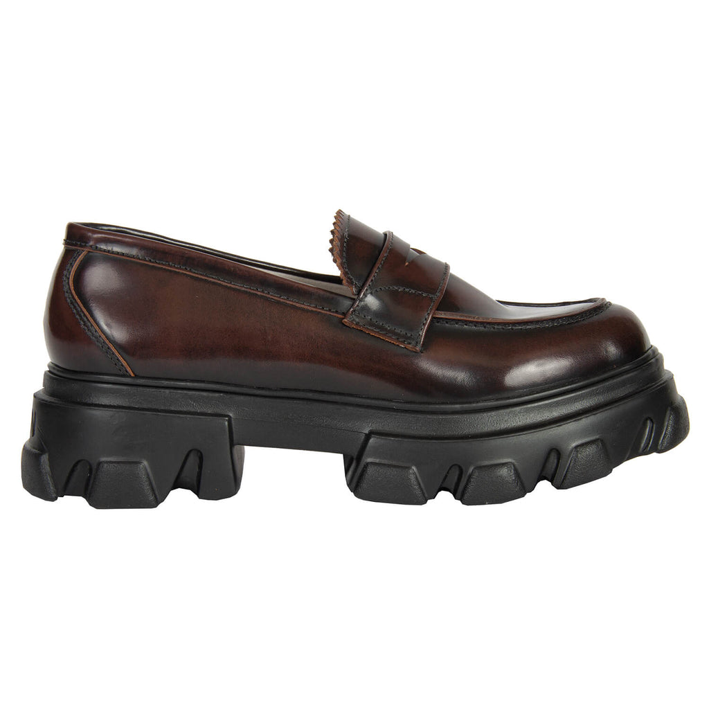 PENNY BROWN  LOAFERS