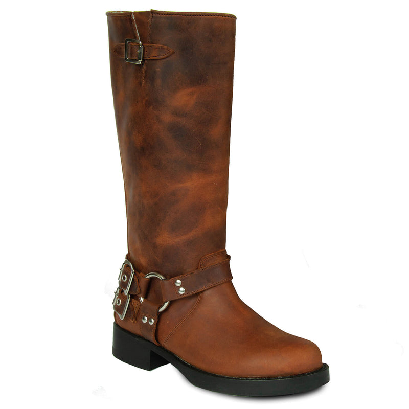 urban outfitters biker boots TALL BIKER DISTRESSED BROWN – URBNKICKS